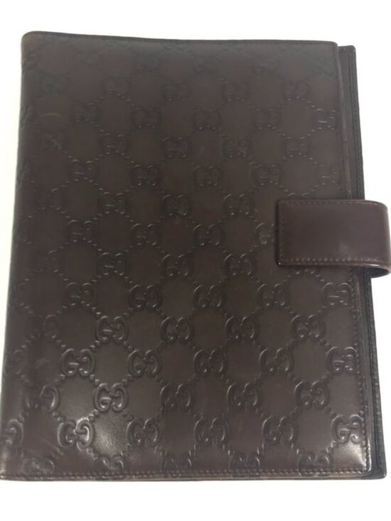 Gucci Note Cover Guccissima Logo GG Leather Brown main image 6